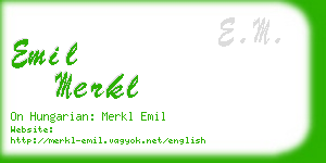 emil merkl business card